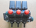 3-section block of solenoid valves with reverse flow regulation (46301351)